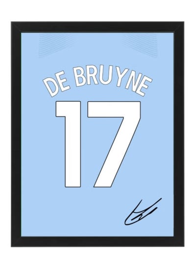 اشتري Kevin De Bruyne Autographed Jersey - Framed Poster 50x40cm - Football Memorabilia, Soccer Collectible, Gift for Fans في الامارات