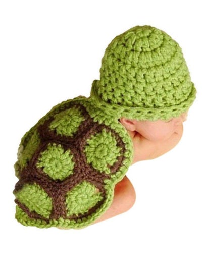 اشتري Newborn Baby Photo Prop, Boy Girl Clothes Knitted Crochet Photography Prop  Handmade Turtle Costume Unisex Set Newborn Crochet Photoshoot Outfits Accessory for Baby Boys Girls 0-6 Months في الامارات