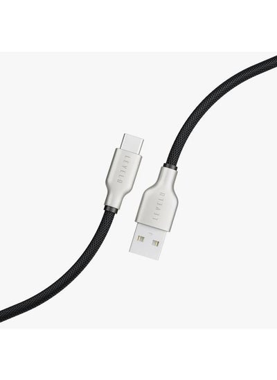 اشتري كابل بوليستر مضفر USB-A إلى Type-C بطول 1.1 متر - أسود في الامارات