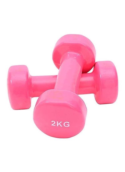 Buy 2-Piece Classical Head Dumbbell Set 2x2 Kg 4kg in Saudi Arabia