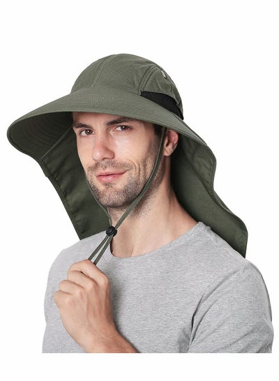Fishing Hat With Neck Flap For Men Upf 50+ Sun Protection Hiking Hat Wide  Brim Bucket Hat For Outdoor Cycling Mountaineering