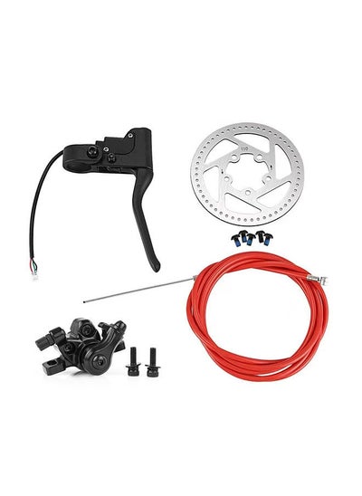 اشتري Electric Scooter Disc Brake Set Brake Lever Caliper with 110mm Disc Rotor and Cable Replacement في الامارات