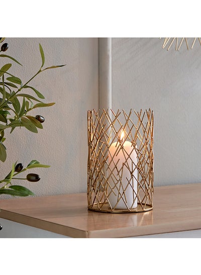 اشتري Lamya Metal Wire Candleholder 13 x 20 x 13 cm في الامارات