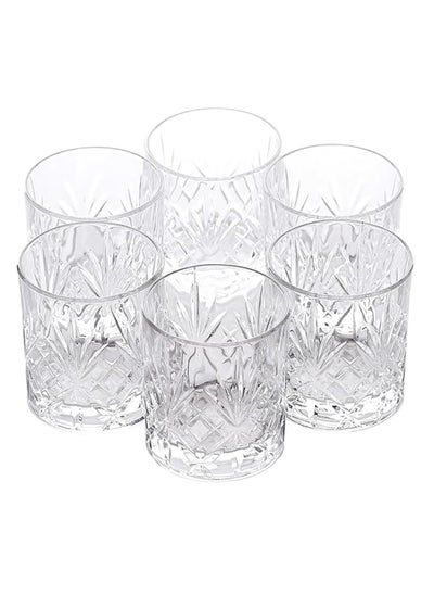 Buy Italian Premium Old Fashioned Crystal  Glass Set 4, ( 225 ML ) in UAE