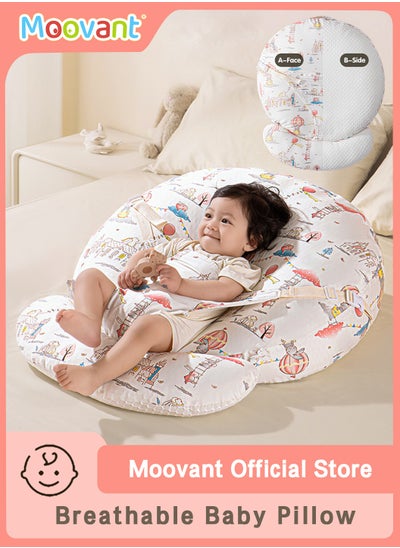 Buy Breathable Baby Nursery Pillow Anti-Spitting Raise Head Pillow Removeable Breastfeeding Pillows Soft Cotton Pillow With Washable Cover Infant Feeding Pillows Anti Vomit Milk Headrest in Saudi Arabia