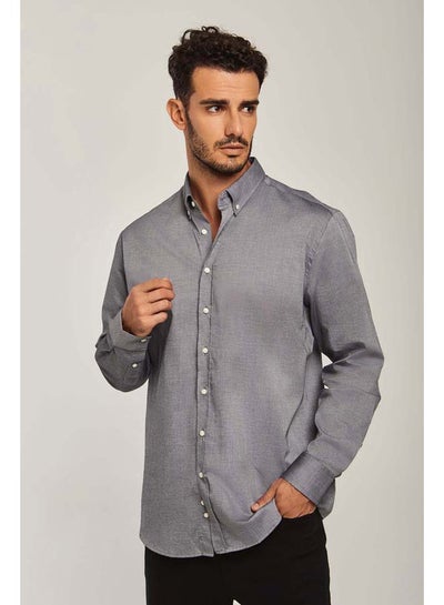 اشتري Fancy Casual Long Sleeve Oxford Cotton Shirt في مصر