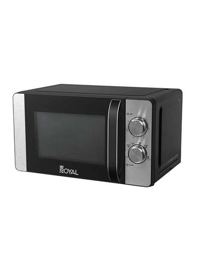 اشتري Manual Microwave Oven 20 Liters, 700 Watts, 6 Power Leves, 30 min Timer, Child Safety-Lock, Cooking End Signal, Easy Pull Chrome Handle, Black & Silver, RA-20XM2 في السعودية