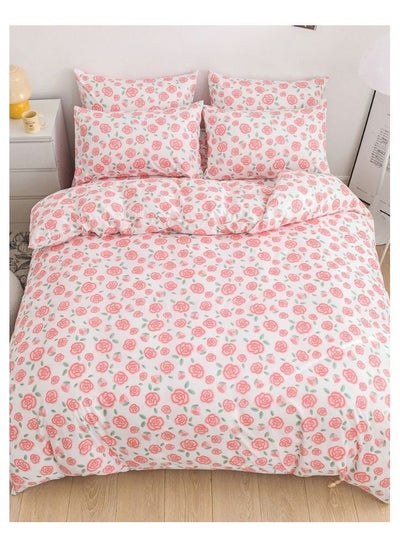 اشتري Deluxe  Soft Quality Korean Style, Duvet Cover Set Pink Rose في الامارات