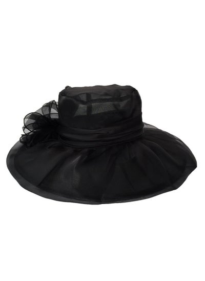 اشتري New Organza Large Brim Sunvisor Hat Foldable UV Resistant Beach Hat في الامارات