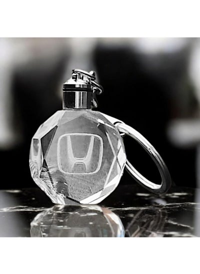 Buy Honda 3D Glass lighting Logo Car Key Chain Ring in Egypt