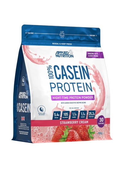 Buy Micellar Casein Protein - Strawberry Cream - (900 g) in Saudi Arabia