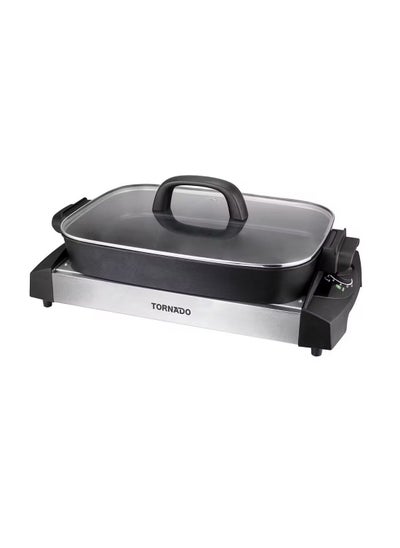 Buy TORNADO Electric Grill 1500 Watt Black x Stainless TCS-1500 in Egypt