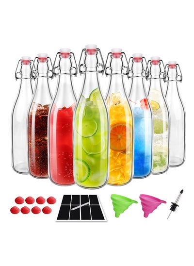 Buy 8Pack 32oz Swing Top Glass Bottles,Flip Top Brewing Bottle with Airtight Stopper Lids, for Juice, Water, Kombucha,  Kefir Milk in UAE