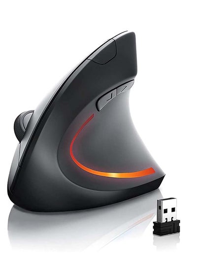 اشتري Ergonomic Wireless Mouse, Vertical Gaming Mouse -Ergonomic design - Prevention of mouse arm -Tennis elbow, 3 Adjustable DPI 3200/ 1600/ 1200 Levels for Laptop, PC, Desktop في السعودية