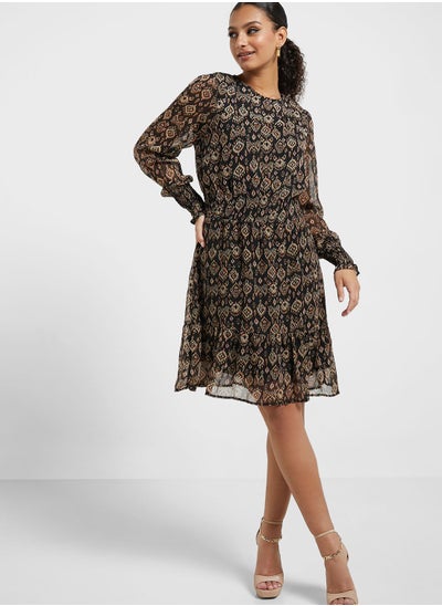 Buy Tiered Puff Sleeve Dress in UAE