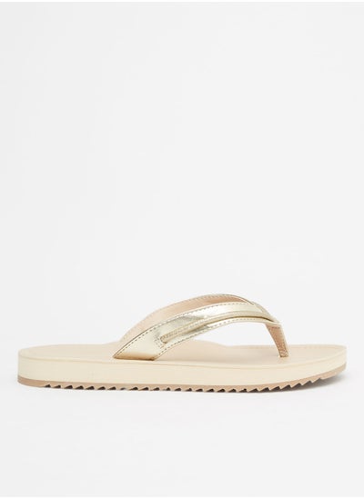 اشتري Casual Flip Flop Sandals Cream في مصر