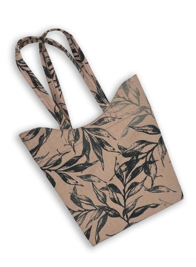 Buy Tree leaves casual printed linen tote bag W230017A in Egypt