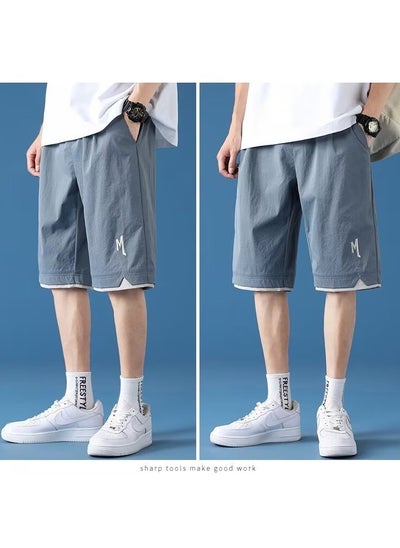 اشتري Fashion Casual Youth Shorts Blue في الامارات