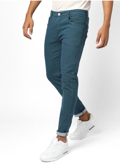 Buy Rolled Hem Detail Skinny Jeans in Saudi Arabia