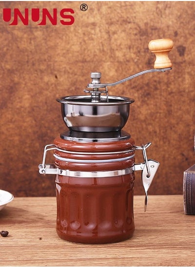 اشتري Manual Coffee Grinder, Ceramic Coffee Bean Grinder Manual Burr Grinder, Antique Coffee Mill with Cast Iron Hand Crank for Making Mesh Coffee, Decoration, Best Gift في الامارات