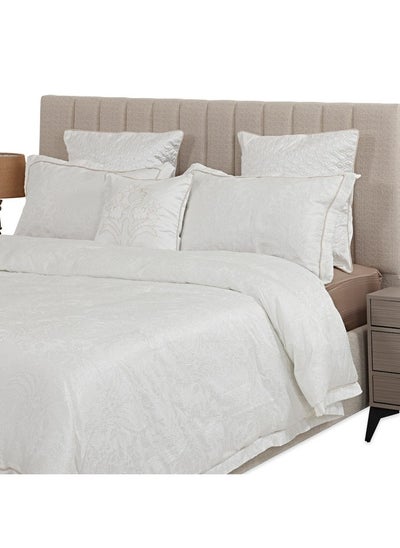 Buy Dalton 6-Piece Comforter Set, White And Gold - 240X260 Cm in UAE