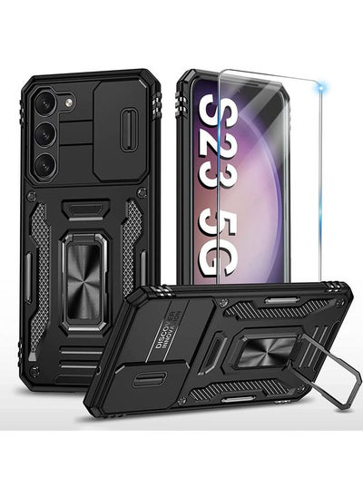 Buy Galaxy S23 Case with Screen Protector for Samsung Galaxy S23 5G Case Military Grade Shockproof Heavy Duty Rugged Phone Case Kickstand Magnetic Cover Case for Samsung Galaxy S23 5G Case for Men Women in UAE