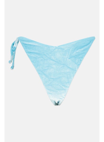 Buy Women Textured Bikini Bottom, Blue in UAE