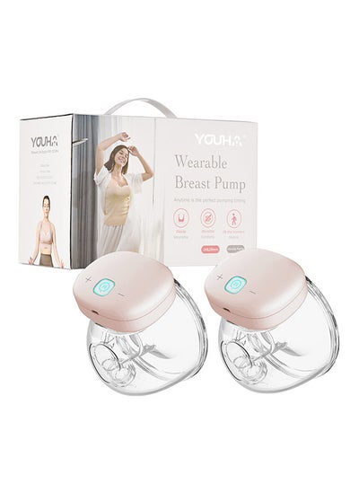 اشتري YOUHA Wearable Breast Pump Hands Free Single Electric Breast Cup BPA-free 3 Modes 9 Suction Levels Built-in Battery 8oz/240ml Milk Collector for Breastfeeding with 28mm , Pack of 2pcs في السعودية