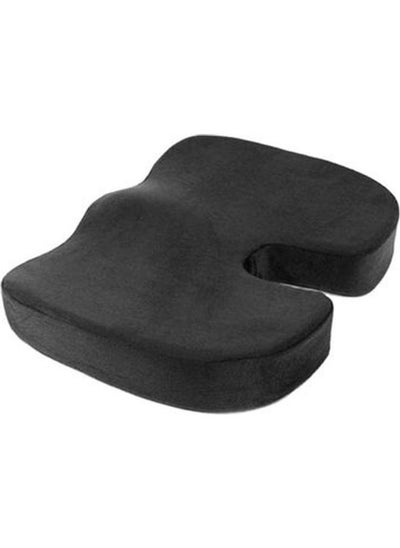 Buy Memory foam seat cushion for comfortable driving, perfect for office, gaming chair seat velvet black in Saudi Arabia