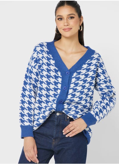 Buy Houndstooth Cardigan in Saudi Arabia