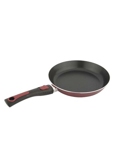 اشتري Vetro Open Fry Pan With (Detachabel Handle) Non Stick  28X4.5Cm  Wine Red K797005/1/28 في السعودية