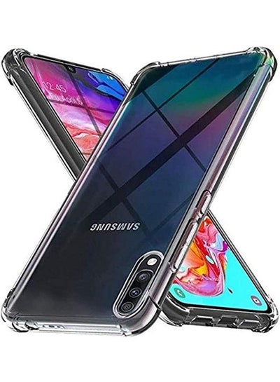 اشتري For Samsung a70 anti-Burst KING KONG Case Crystal clear With Transparent Hard Plastic Back Plate and Soft TPU Gel Bumper في مصر