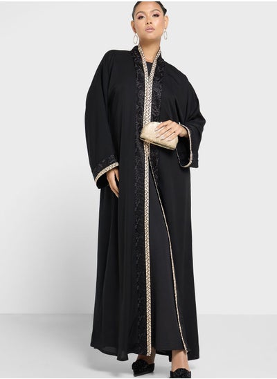 Buy Embroidered Wide Sleeve  Abaya in UAE