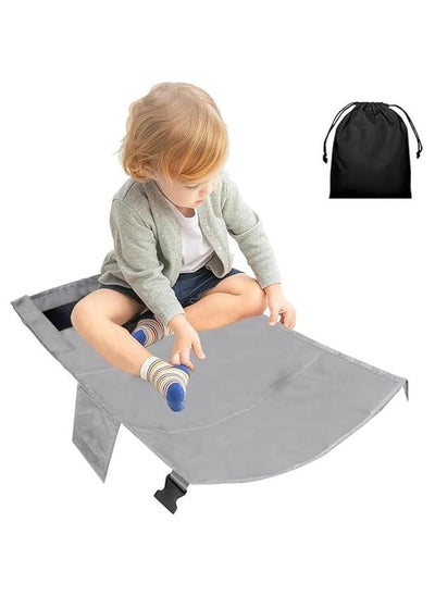 Buy Toddler Aircraft Bed with Side Pocket Child Seat Extender Portable Toddler Airplane Travel Bed Kid Leg Rest Baby Portable Plane Bed Foot Rest for Flights (Grey) in Saudi Arabia