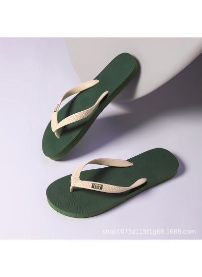 اشتري 2024 Summer Mens Flip Flops Lightweight Non-SlipArmy Green Army Green في السعودية