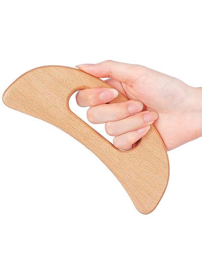 Buy Wooden Gua Sha Massage Tool Therapy Lymphatic Drainage Grip Scraping Board for Full Body Muscle Relaxation Anti Cellulite in Saudi Arabia