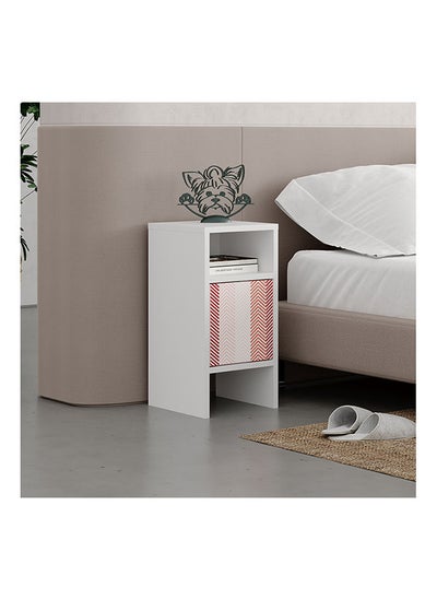 Buy Modern Simple Style Wood Grandma's Nightstand Ideal As Side End Table For Your Living Room Bedroom And Other Spaces 30x30x58 cm White - Zigzag in UAE