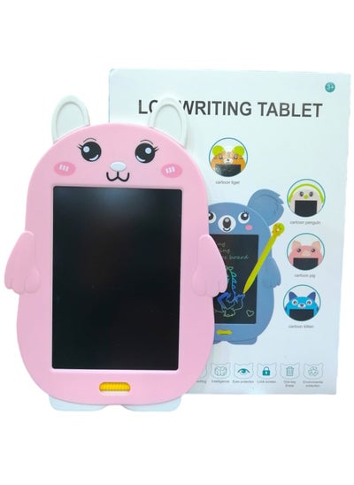 Buy Ergonomic Pressure Sensitive LCD Writing Tablet for Kids with Bear Shape Pen 9 Inch Pink in Saudi Arabia