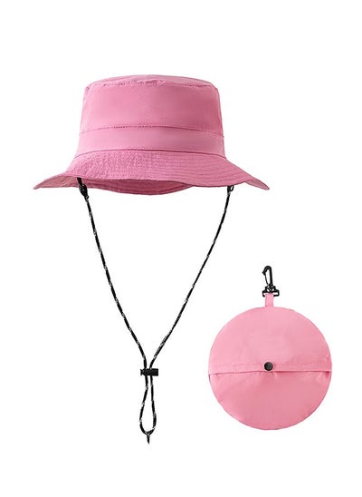 اشتري Wide Brim Bucket Hat Sun Hat Sunshade Cotton Hat For Men And Women Waterproof Travel Friendly Fishing Gardening Beach Hat في الامارات