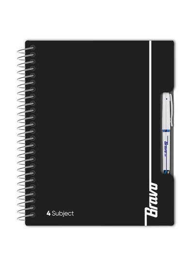 Buy New Bravo Notebook - Black Color -  4 Subjects in Egypt