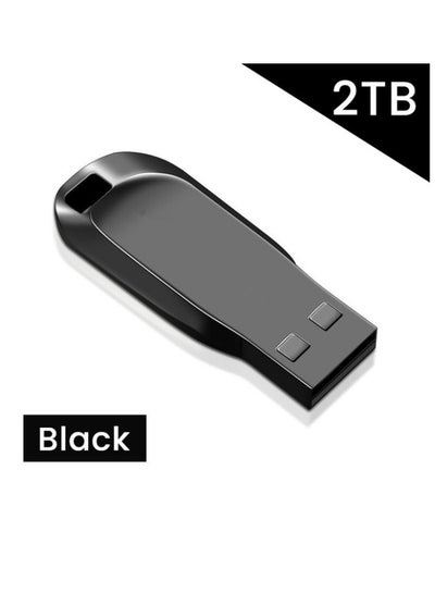 اشتري 2 تيرا بايت USB 3.0 عالية السرعة فلاش محرك قلم معدني مقاوم للماء أسود في السعودية