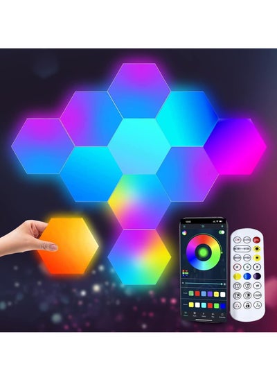 Buy 6 Pack Hexagon Lights, Smart RGB Lights App & Remote Control in UAE