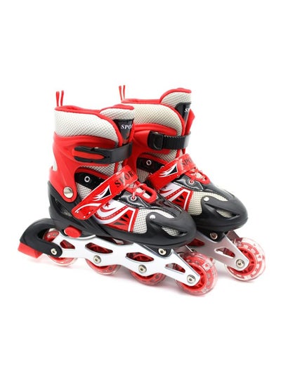 Buy Inline Skates Adjustable Sizes Roller Skates With Flashing Wheels For Outdoor Indoor Children Skate Shoes For Boys And Grils Youth And Adlut in UAE