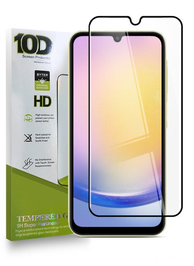 Buy Full Cover 9H Hardness HD Tempered Glass Screen Protector for Samsung Galaxy A25 2024 - Anti-Scratch, Anti-Fingerprint, and Bubbles Free Technology in Saudi Arabia