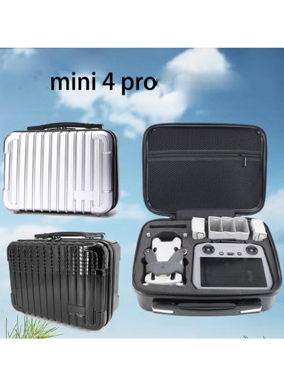 اشتري حقيبة تخزين محمولة قطعتين لملحقات طائرة DJI Mini 4 Pro بدون طيار (أسود وفضي) في السعودية