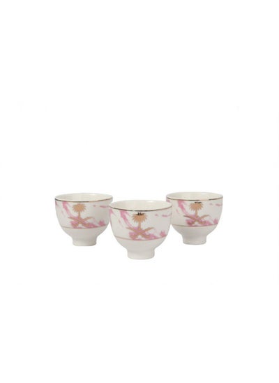 Buy 6 Pcs Ceramic Arabic Coffee Cups Set in Saudi Arabia