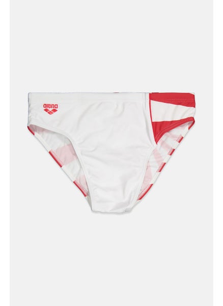 Buy Men Seyer Japan Flag Swimming Trunks, White and Red in Saudi Arabia