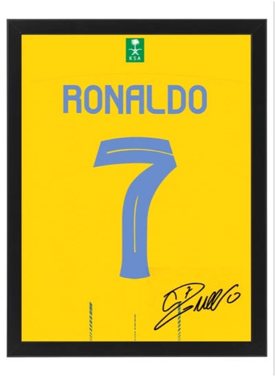 اشتري Cristiano Ronaldo Autographed Jersey - Framed Poster 50x40cm - CR7 -Football Memorabilia, Soccer Collectible, Gift for Fans في الامارات