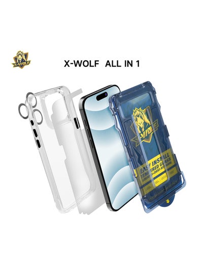 اشتري XWOLF All-in-one Protection Package for IPhone 16 Pro Max Anti-Shock Suit 360 All-Protection-clear HD في السعودية