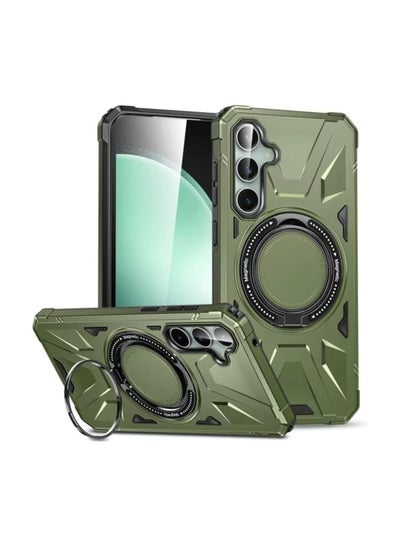 Buy SHIELD EGYPT For Samsung Galaxy A35 Case Mag-Safe Magnetic Shockproof Phone Case with Ring Holder (Dark Green) in Egypt